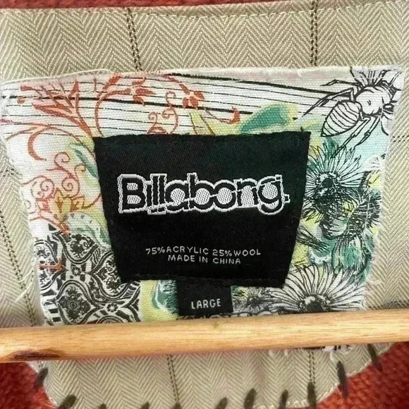 Vintage Billabong men’s wool blend  crew sweater size Large - Picture 4 of 6